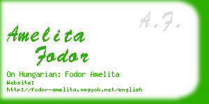 amelita fodor business card